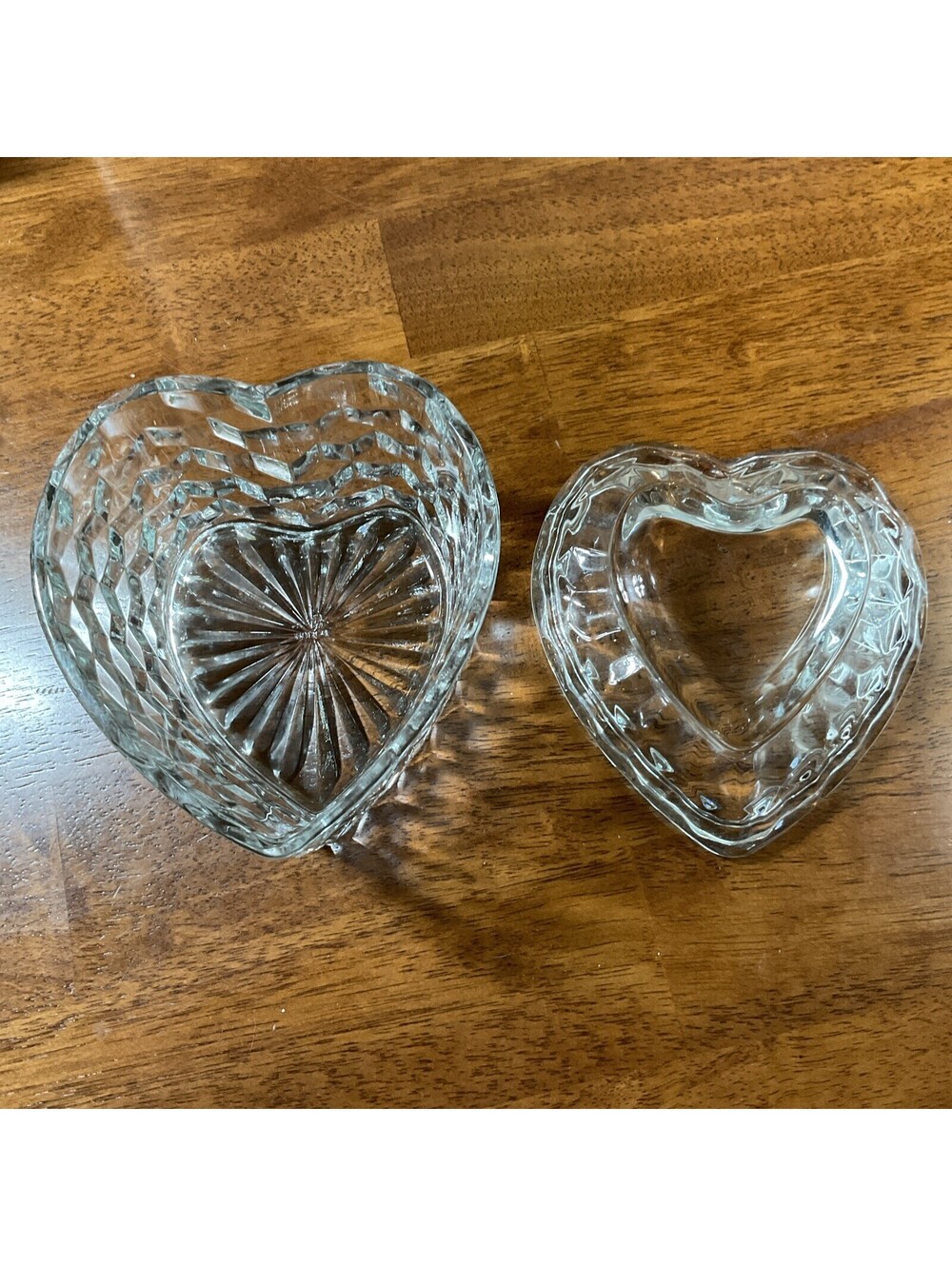 Glass Heart Shaped Candy Dish